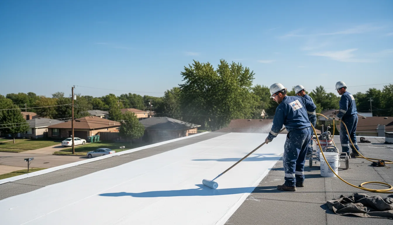 Commercial roof coating in San Isidro, TX near me